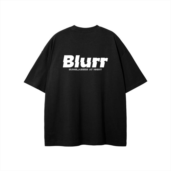 Blurr Eyewear Classic Logo Unisex Black T-Shirt, Front view