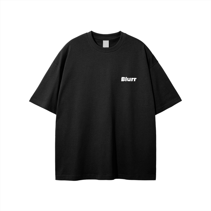 Blurr Eyewear Classic Logo Unisex Black T-Shirt, Front view